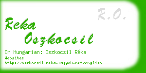 reka oszkocsil business card
